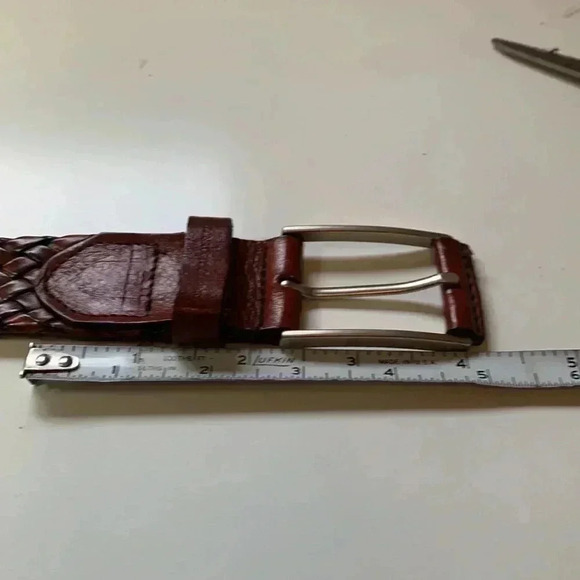 National Geographic  100% leather belt from 2008, reddish brown, silver buckle - Picture 5 of 9